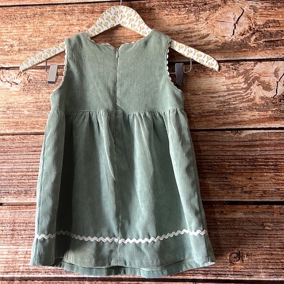 Green Corduroy Dress Easter 3t - Picture 4 of 4
